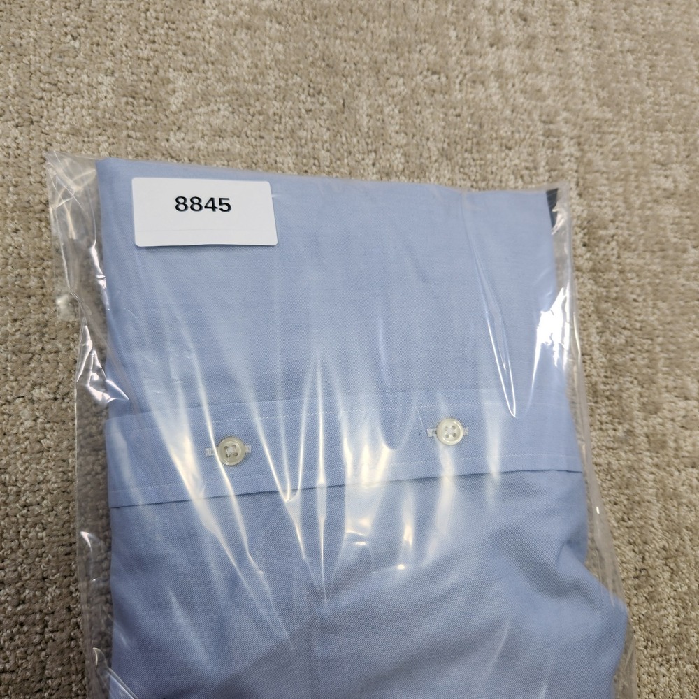 Polo Ralph Lauren Shirt Men 16.5 Oxford Cloth Button Down Blue Cotton Wealth - Picture 10 of 10